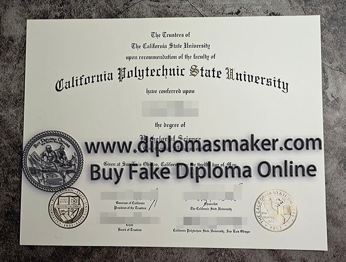 purchase fake California Polytechnic State University diploma
