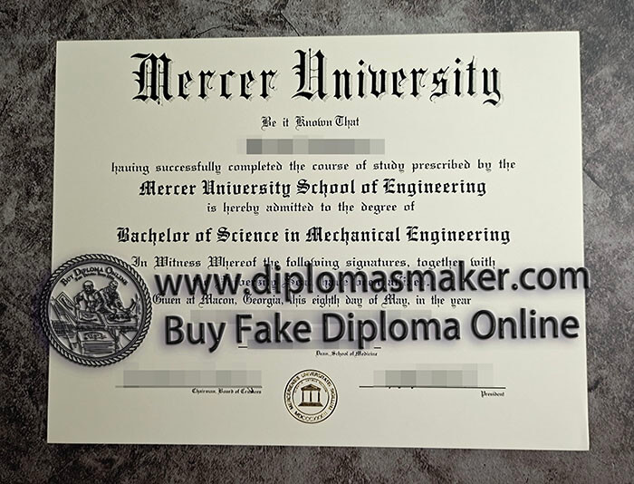 purchase fake Mercer University diploma