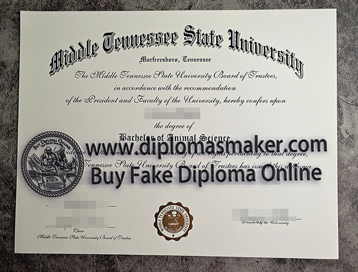 purchase fake Middle Tennessee State University diploma