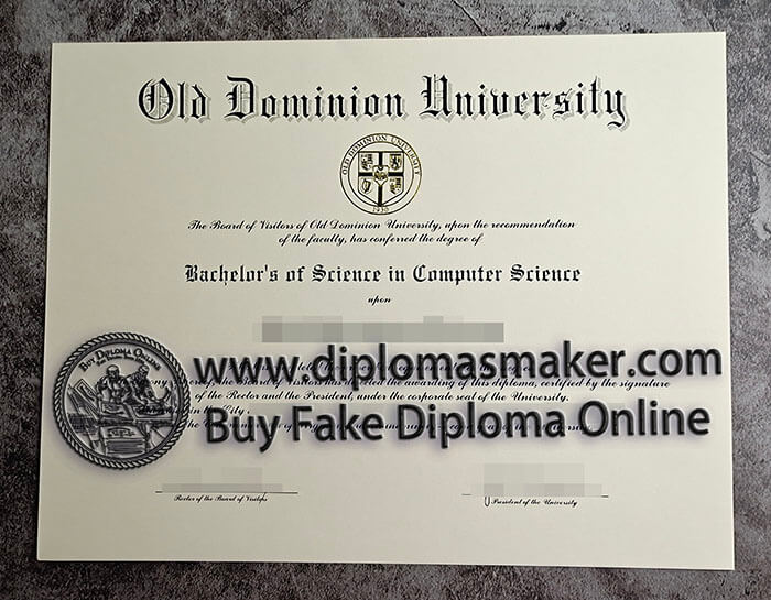 purchase fake Old Dominion University diploma