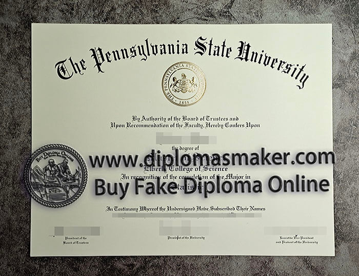 purchase fake Pennsylvania State University diploma