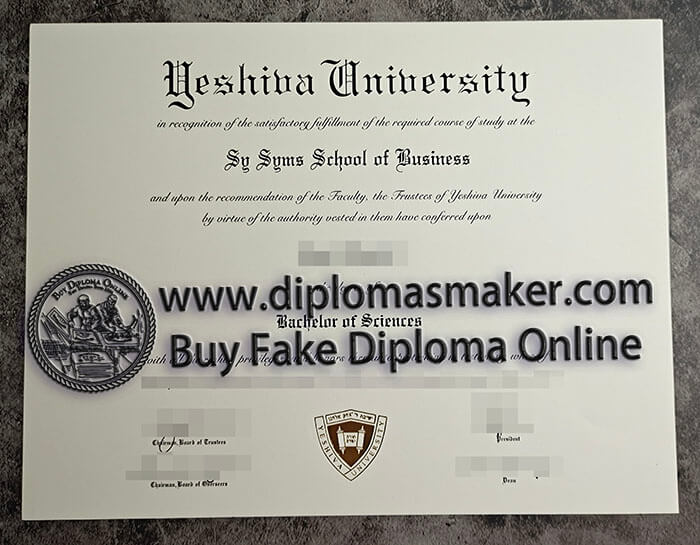 purchase fake Yeshiva University diploma