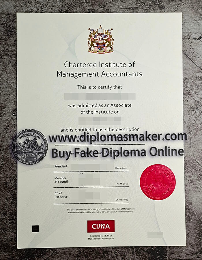purchase fake CIMA certificate