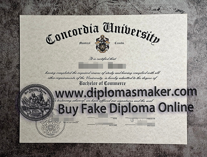 purchase fake Concordia University diploma