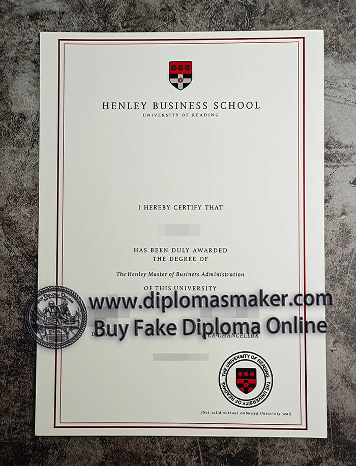 purchase fake Henley Business School University of Reading diploma