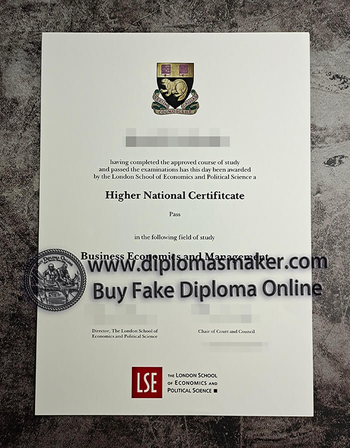 purchase fake London School of Economics certificate